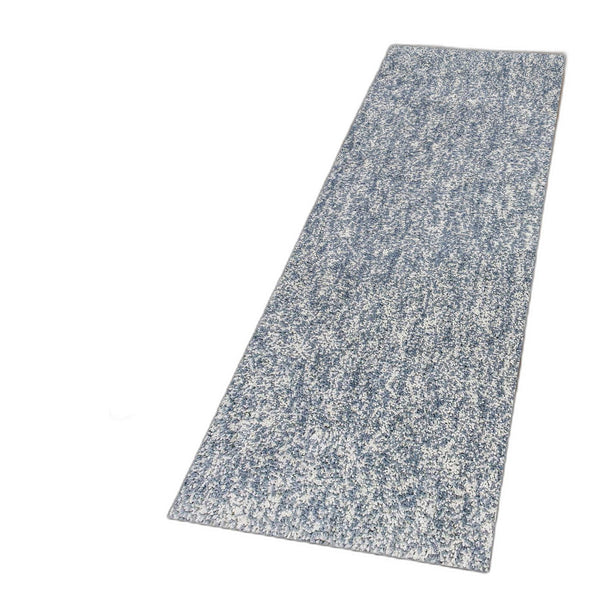 Homeroots 8' Slate Heather Plain Runner Rug  Polyester 353891