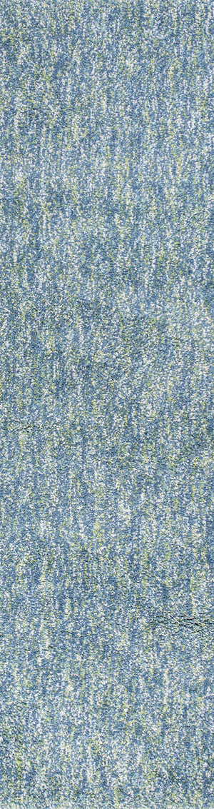 Homeroots 8' Seafoam Heather Indoor Shag Runner Rug  Polyester 353892