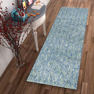 Homeroots 8' Seafoam Heather Indoor Shag Runner Rug  Polyester 353892