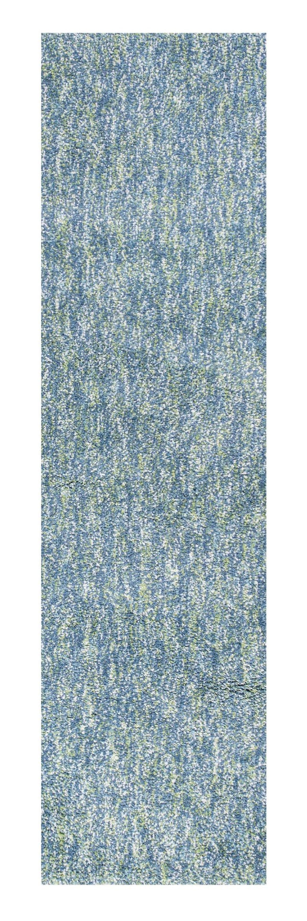 HomeRoots 8' Blue and White Abstract Hand-Woven Rug – Modern Artistry for Living Rooms, Durable & Easy Care 8' Runner 353892