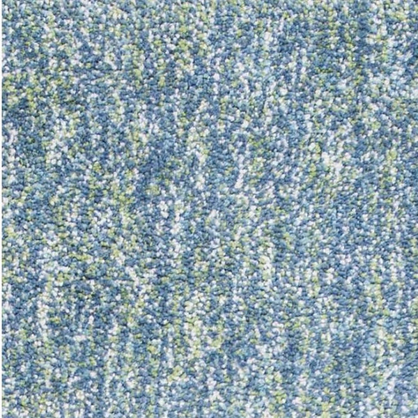 HomeRoots 8' Blue and White Abstract Hand-Woven Rug – Modern Artistry for Living Rooms, Durable & Easy Care 8' Runner 353892
