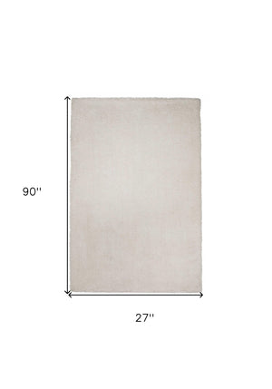 HomeRoots 8' Ivory Hand-Woven Round Rug – Timeless Artisanal Design for Elegant Living Spaces and Durability 8' Runner 353894