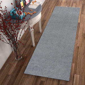 Homeroots 8' Grey Indoor Shag Runner Rug  Polyester 353896