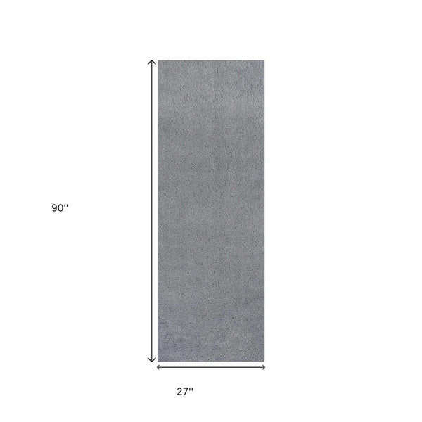 HomeRoots 8' Hand-Woven Gray Round Rug – Artisanal Elegance, Durable Design for Modern Living Spaces and Decor 8' Runner 353896