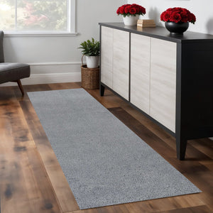 HomeRoots 8' Hand-Woven Gray Round Rug – Artisanal Elegance, Durable Design for Modern Living Spaces and Decor 8' Runner 353896