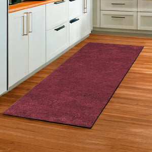 Homeroots 8' Red Plain Runner Rug  Polyester 353897