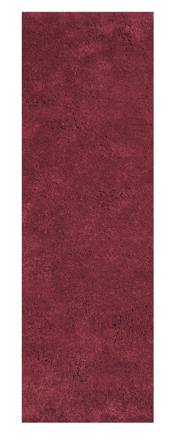 HomeRoots 8' Hand-Woven Red Round Rug - Artisan-Crafted Soft Polyester for Warmth, Durability, and Style 8' Runner 353897