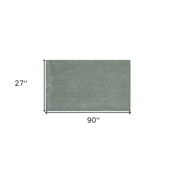 Homeroots 8' Slate Blue Indoor Shag Runner Rug  Polyester 353898