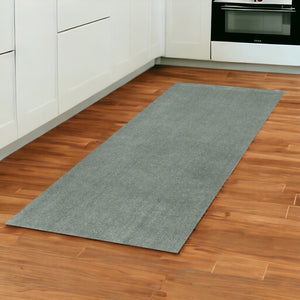 Homeroots 8' Slate Blue Indoor Shag Runner Rug  Polyester 353898