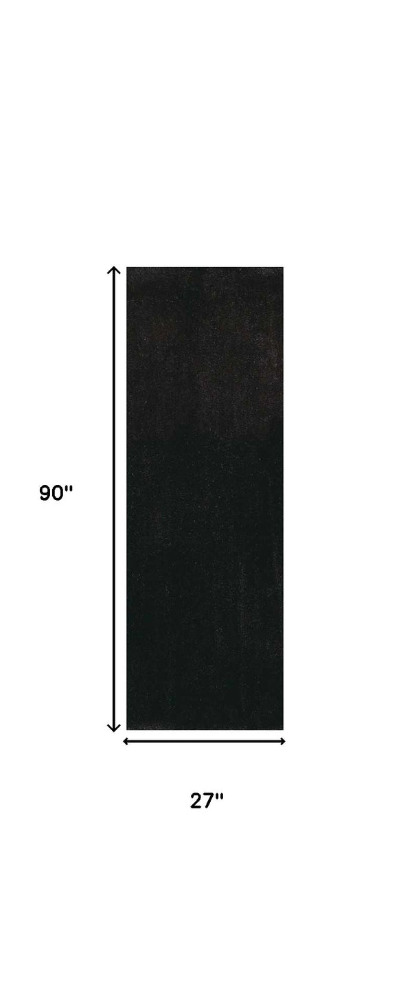 Homeroots 2' X 7' Espresso Plain Runner Rug  Polyester 353899