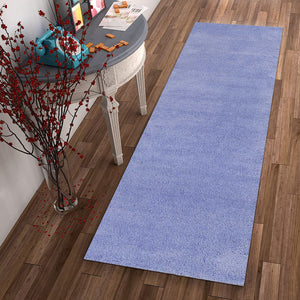 Homeroots 8' Purple Indoor Shag Runner Rug  Polyester 353902