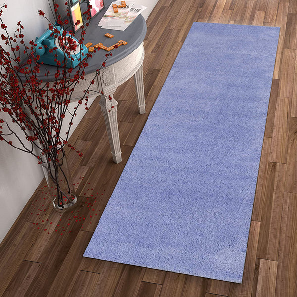 Homeroots 8' Purple Indoor Shag Runner Rug  Polyester 353902