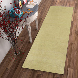 Homeroots 8' Canary Yellow Plain Runner Rug  Polyester 353903