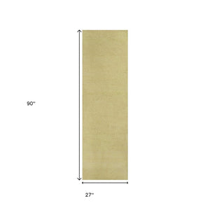 HomeRoots 8' Hand-Woven Canary Yellow Round Rug – Artisan Crafted, Durable, and Stylish for Any Space 8' Runner 353903