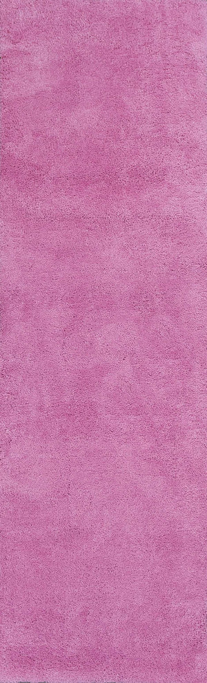 Homeroots 8' Hot Pink Plain Runner Rug  Polyester 353905