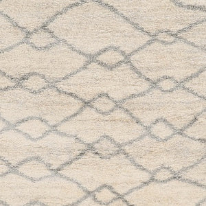 Homeroots 4' X 6' Ivory Grey Machine Woven Chain Link Indoor Area Rug  Polypropylene 353906