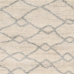 HomeRoots 5' Elegant Ivory and Gray Chain Area Rug - Durable, Stain-Resistant Design for Modern Spaces 4' X 6' 353906