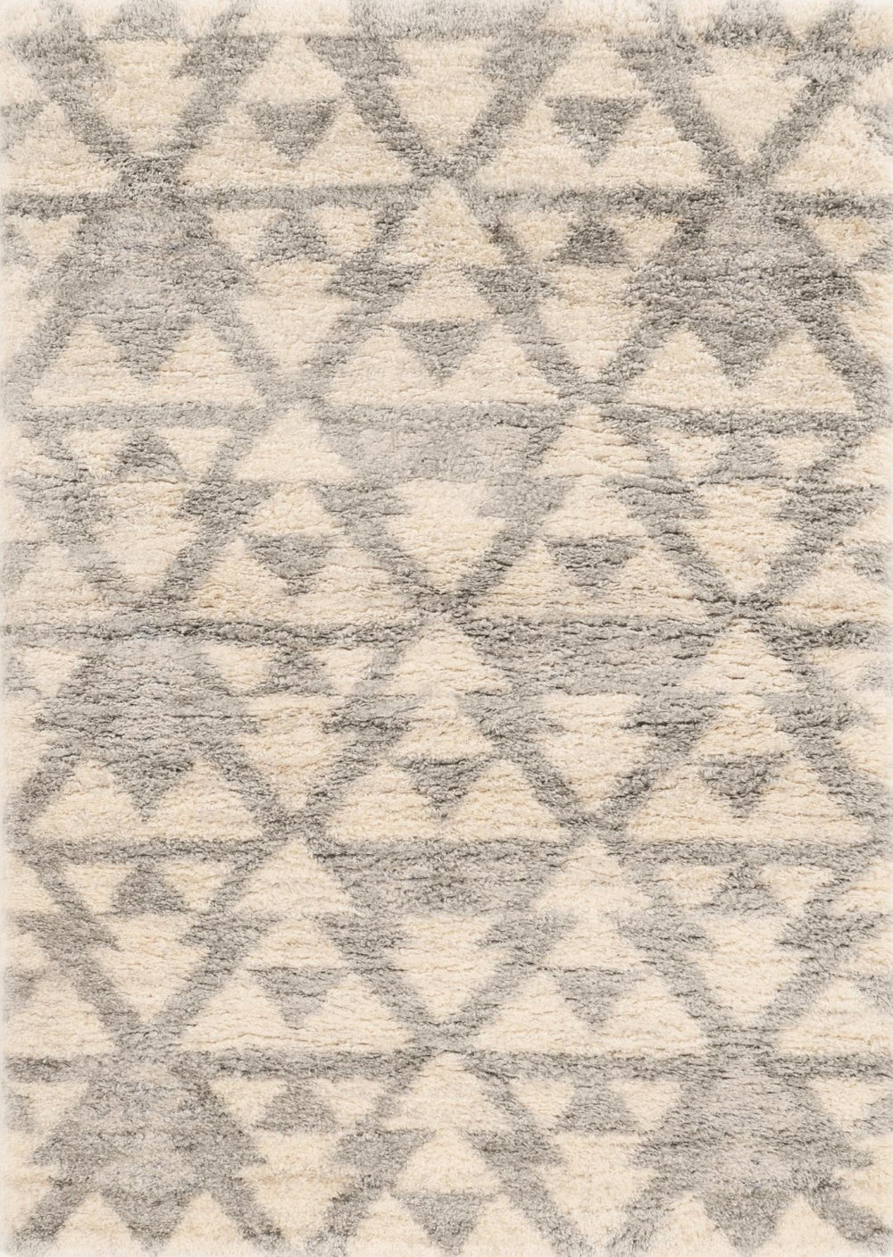 HomeRoots 5' Ivory and Gray Geometric Area Rug - Modern, Durable, Stain-Resistant Design for High-Traffic Spaces 4' X 6' 353907