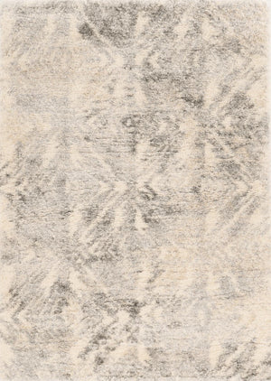 HomeRoots 7' Modern Gray and Ivory Diamond Area Rug - Durable, Stylish Design for Any Decor Style, 94" x 118" 4' X 6' 353909