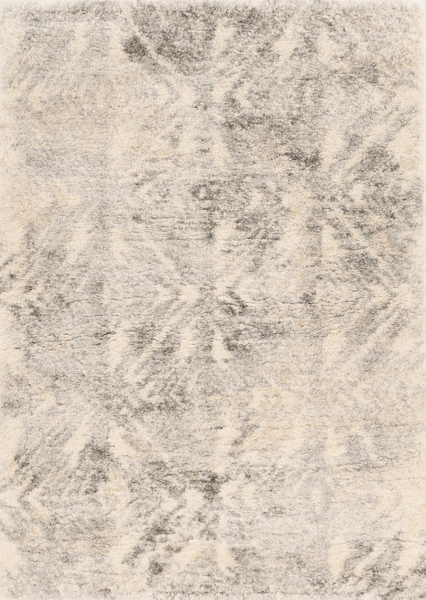 HomeRoots 7' Modern Gray and Ivory Diamond Area Rug - Durable, Stylish Design for Any Decor Style, 94" x 118" 4' X 6' 353909