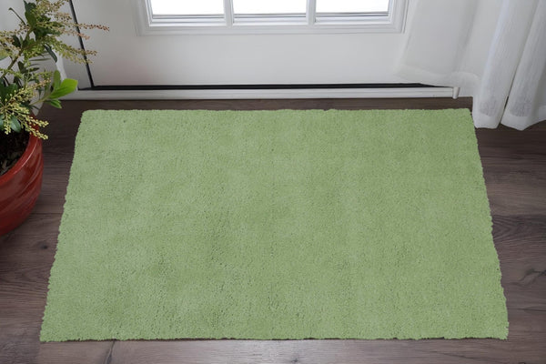 HomeRoots 8' Green Round Hand-Woven Area Rug - Artisan Crafted, Versatile Design for Living Spaces & Dining Rooms 3' X 5' 353913