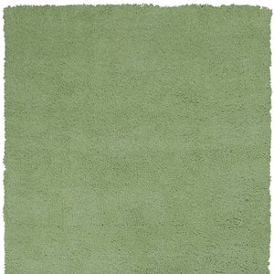 HomeRoots 8' Green Round Hand-Woven Area Rug - Artisan Crafted, Versatile Design for Living Spaces & Dining Rooms 3' X 5' 353913