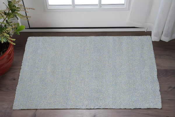 HomeRoots 8' Hand-Woven Blue Round Rug - Durable, Artisanal Design for Contemporary Spaces & Everyday Use 3' X 5' 353916
