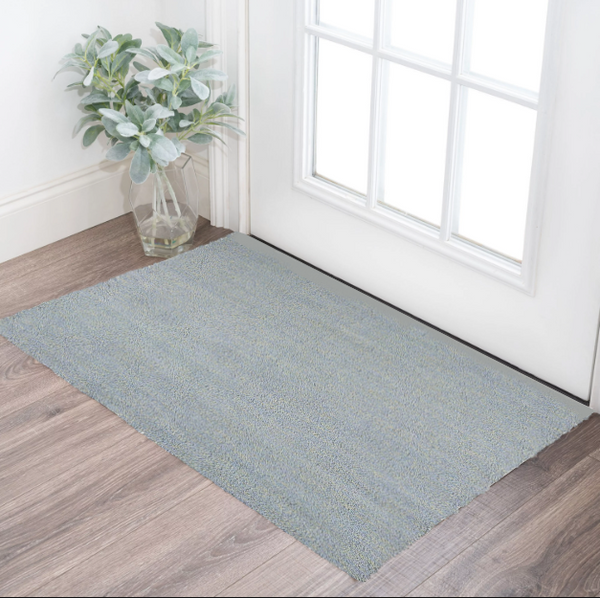 Homeroots 3' X 5' Blue Heather Plain Area Rug  Polyester 353916