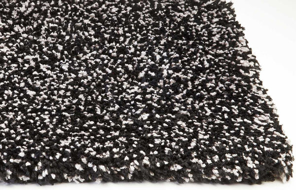 HomeRoots 8' Hand-Woven Black and White Round Rug - Artisan Crafted, Durable, Contemporary Style for Your Home 3' X 5' 353917