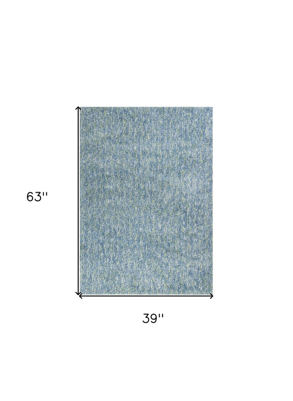 Homeroots 3' X 5' Seafoam Heather Plain Area Rug  Polyester 353922