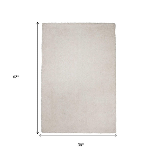 HomeRoots 8' Ivory Hand-Woven Round Rug – Timeless Artisanal Design for Elegant Living Spaces and Durability 3' X 5' 353924