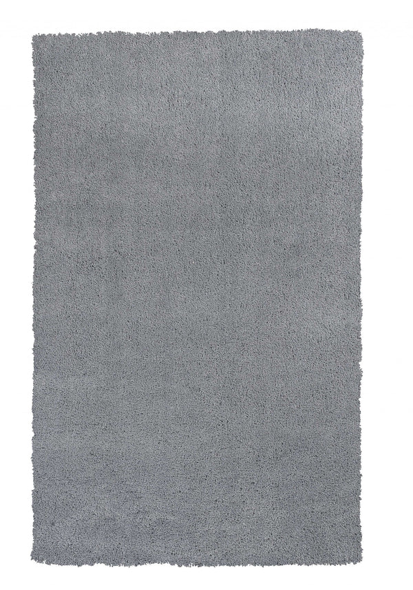 Homeroots 3' X 5' Grey Plain Area Rug  Polyester 353926