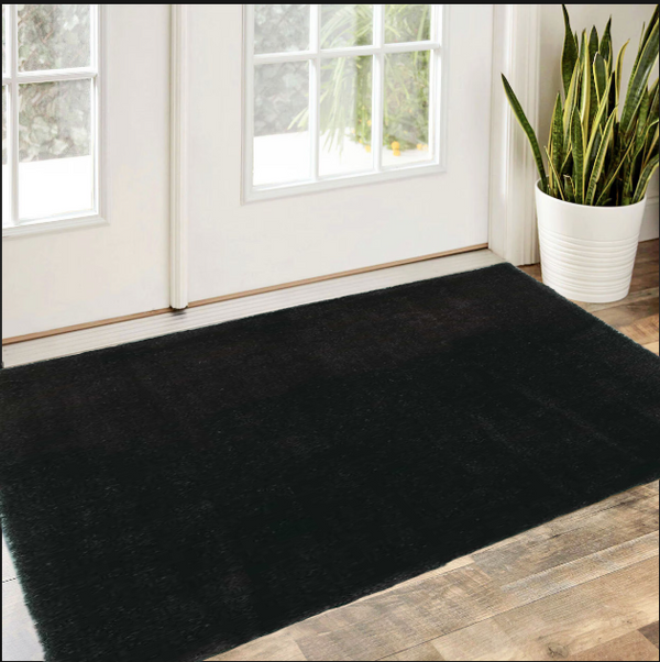 Homeroots 3' X 5' Espresso Indoor Shag Rug  Polyester 353929