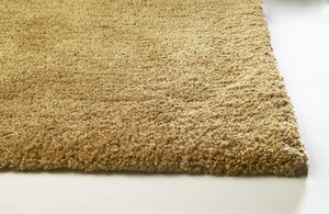 Homeroots 3' X 5' Gold Plain Area Rug  Polyester 353930