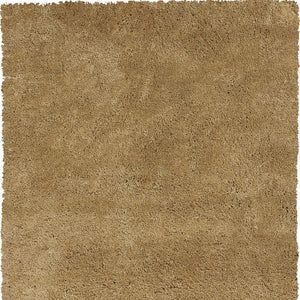 Homeroots 3' X 5' Gold Plain Area Rug  Polyester 353930