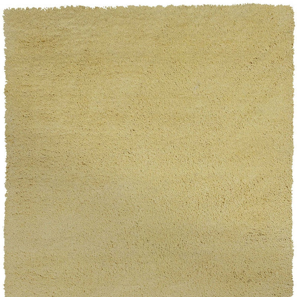 Homeroots 3' X 5' Canary Yellow Indoor Shag Rug  Polyester 353933