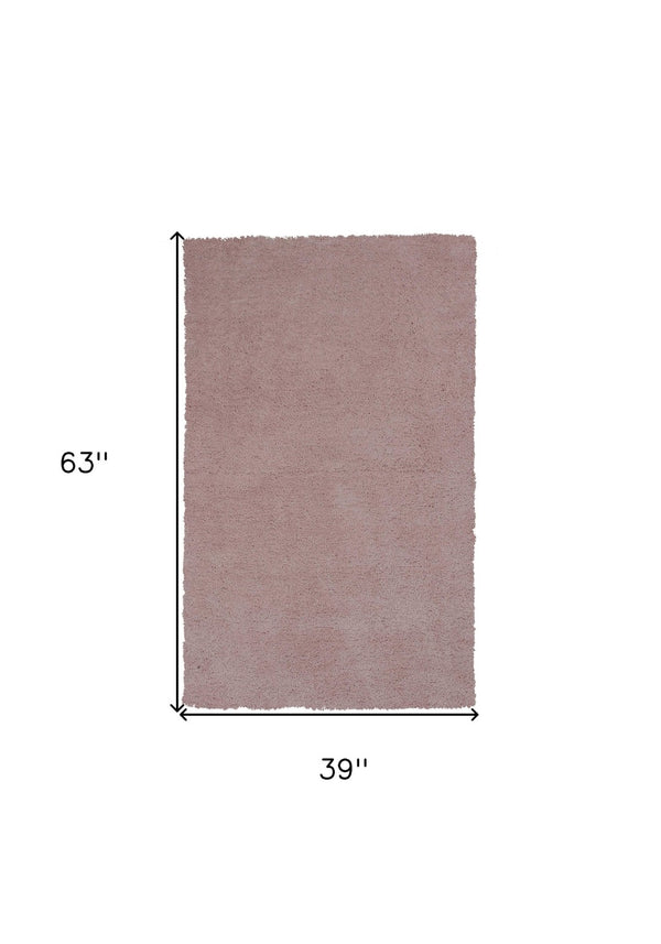 HomeRoots 8' Hand-Woven Pink Round Rug - Artisanal Charm, Soft Polyester, Durable & Stylish for Any Space 3' X 5' 353934