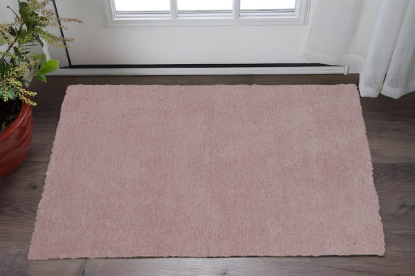 HomeRoots 8' Hand-Woven Pink Round Rug - Artisanal Charm, Soft Polyester, Durable & Stylish for Any Space 3' X 5' 353934