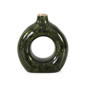 Howard Elliott Renaldi Emerald Gold Vase - Stunning Home Décor Piece For A Serene And Calming Ambiance In Any Space Green Aluminum 35396-howard-elliott