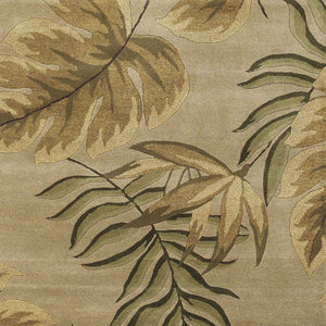 HomeRoots 5' Hand-Tufted Wool Area Rug with Botanical Leaves Design - Soft, Durable, and Timeless Home Accent 2' X 4' 353965