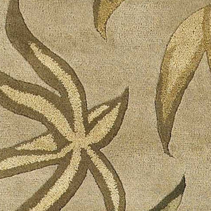 HomeRoots 5' Hand-Tufted Wool Area Rug with Botanical Leaves Design - Soft, Durable, and Timeless Home Accent 2' X 4' 353965