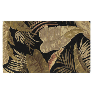 HomeRoots 5' Elegant Hand-Tufted Wool Area Rug with Botanical Leaves Design for Cozy Living Spaces and Style 2' X 4' 353967