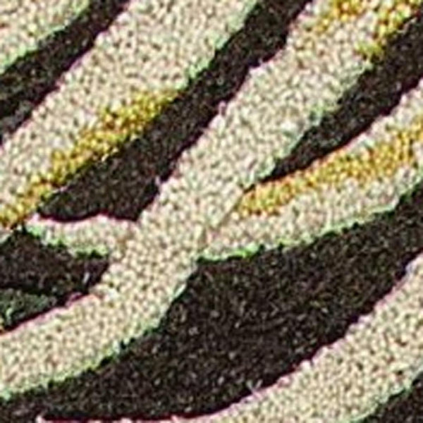 HomeRoots 5' Hand-Tufted Wool Area Rug with Botanical Leaves Design in Espresso, Beige, and Green Tones 3' X 4' 353968