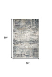 Homeroots 3' X 5' Ivory Area Rug  Polyester 353990