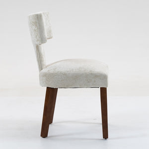 English Elm Mid Mid Century Modern Dining Chairs Set of 2 Upholstered Linen Accent Chairs with Solid Wood Frame, Ergonomic Support and Nailhead Trim Beige W794P335667