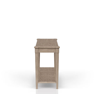 English Elm Sofa Sand Finish Console Table with Two Drawers and Lower Shelf, Solid Wood+MDF, Transitional Style B2699P218291