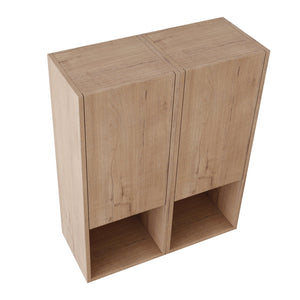 English Elm 24" Bathroom Side Cabinet - Wall-Mounted Design, Soft-Close Doors, Durable Plywood, Space-Saving Storage W999S00373