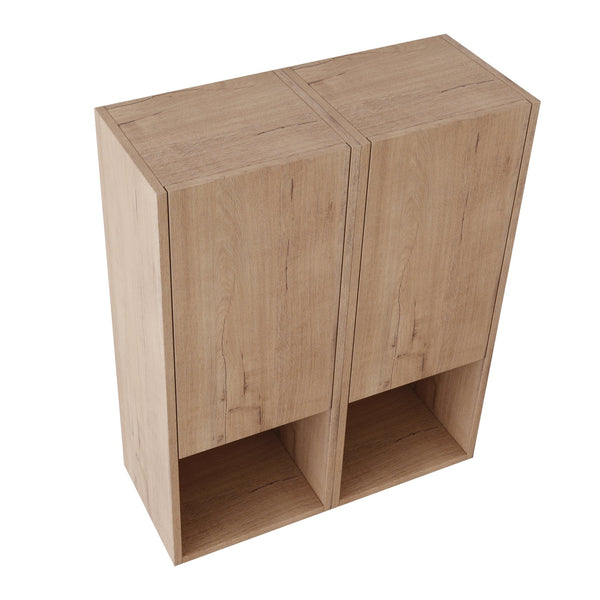English Elm 24" Bathroom Side Cabinet - Wall-Mounted Design, Soft-Close Doors, Durable Plywood, Space-Saving Storage W999S00373