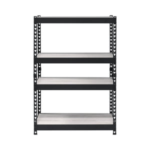 English Elm 4 Tier Rectangular Bookcase Industrial Black Frame with Natural Shelves, Adjustable Storage & Chic Decor Appeal B016P311283