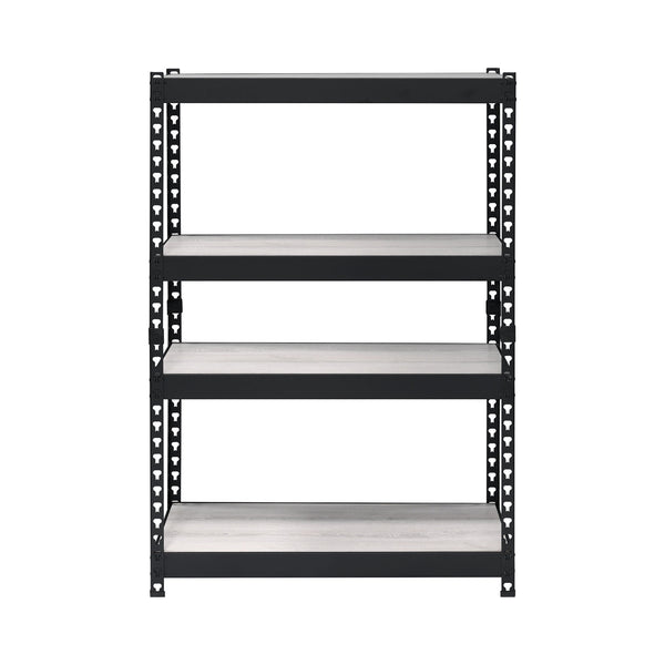 English Elm 4 Tier Rectangular Bookcase Industrial Black Frame with Natural Shelves, Adjustable Storage & Chic Decor Appeal B016P311283